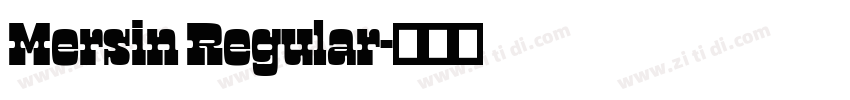 Mersin Regular字体转换